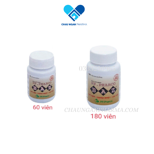 Viên mát gan giải độc PP - PHARCO BAZ Phong Phú - Chai 180 viên