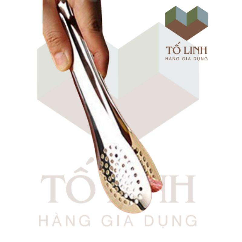 Gắp Đá, Kẹp Thức Ăn Inox Không Rỉ Đồ Dùng Nhà Bếp An Toàn Sạch Sẽ 304 _23cm