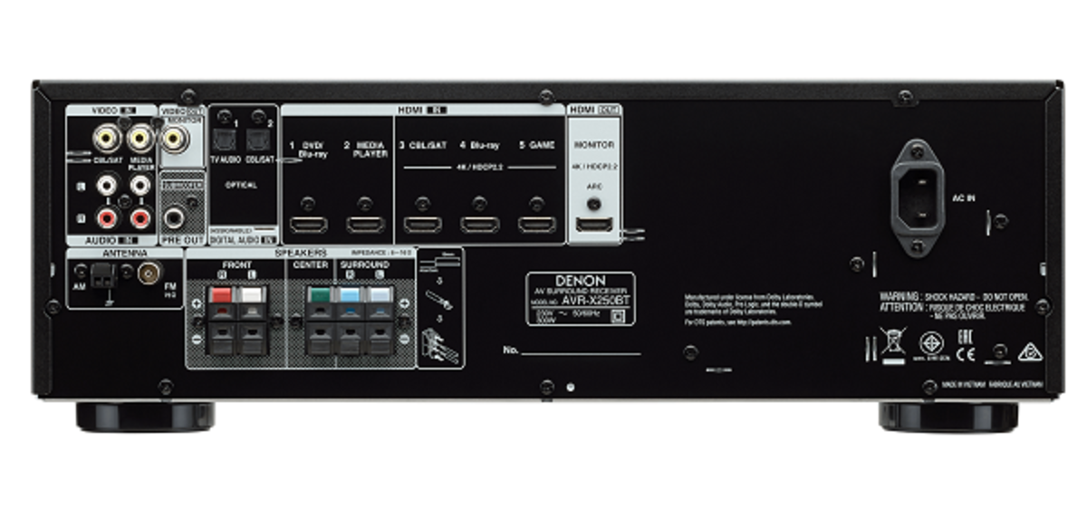 Ampli Cao Cấp Denon AVR-X250BT HÀNG CHÍNH HÃNG NEW 100%