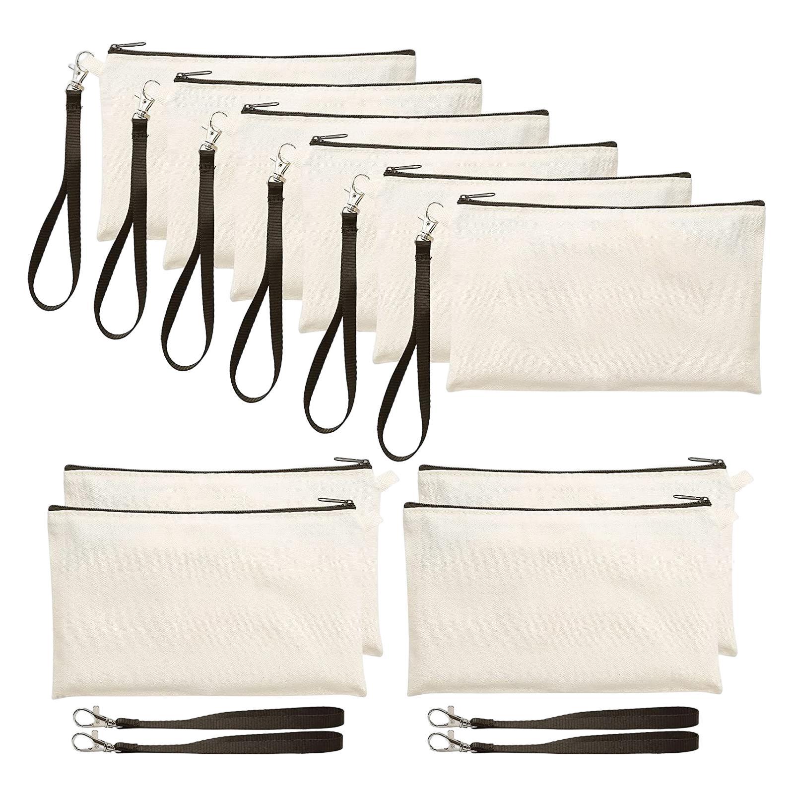 10Pcs Blank Pencil Bags Heat Transfer Cosmetic Bags Makeup Bags Children DIY