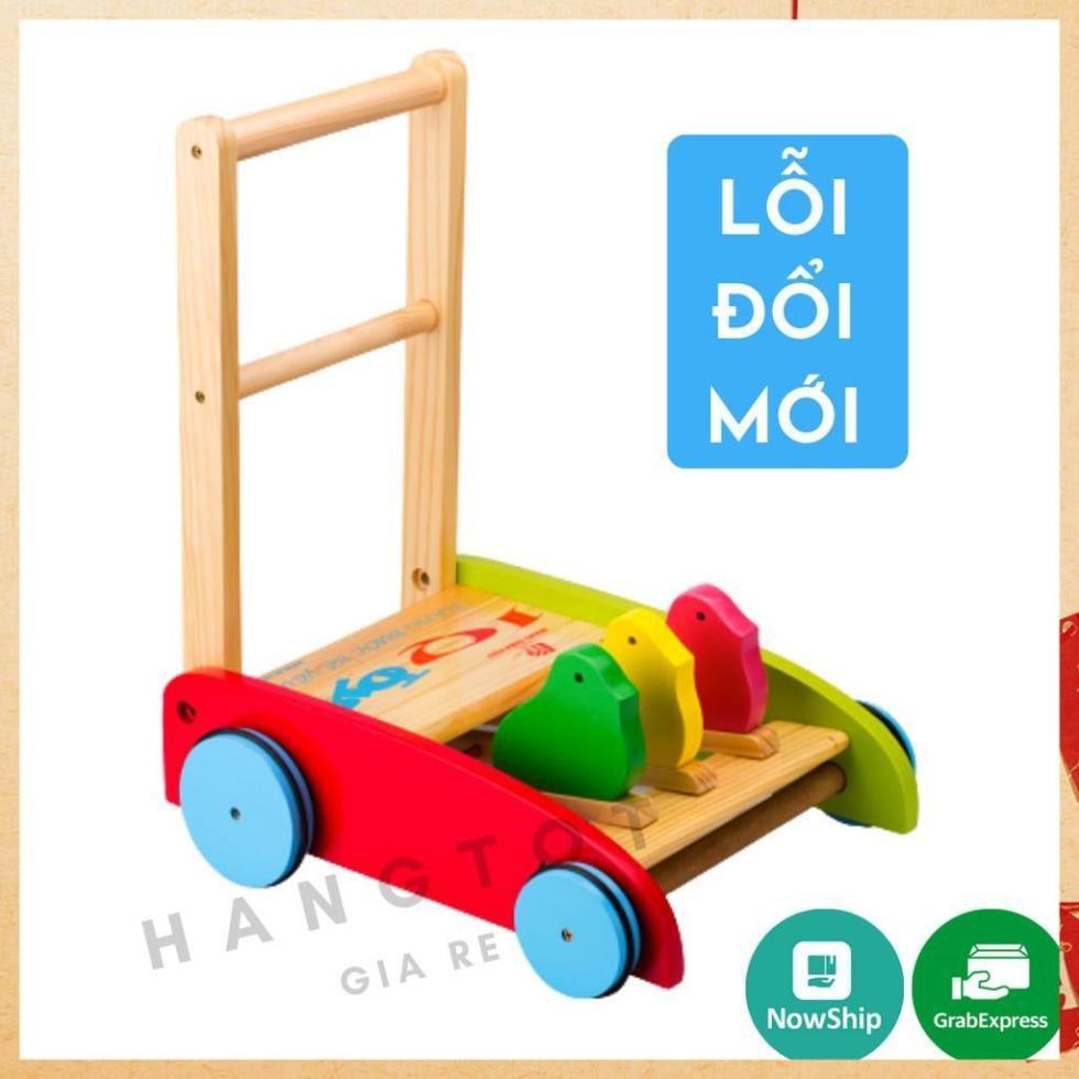 Xe Gà Tập Đi Bằng Gỗ Nhiều Màu Sắc Cho Bé - Hàng Loại 1