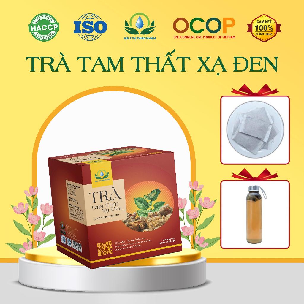 Trà Tam Thất Xạ Đen giúp phòng chống ung thư, nâng cao sức đề kháng, ngủ ngon Hộp 30 Túi Lọc Siêu Thị Thiên Nhiên