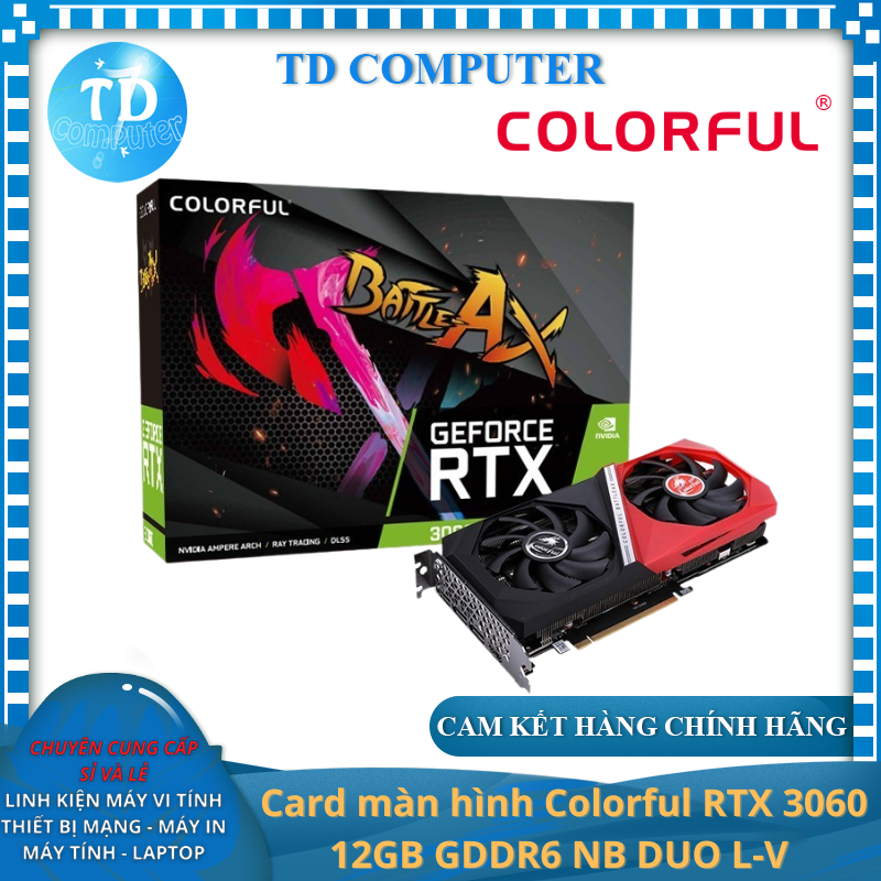 Card màn hình Colorful RTX 3060 12GB GDDR6 NB DUO L-V (GeForce RTX 3060 NB DUO 12GB L-V) - Hàng chính hãng NetWork Hub phân phối