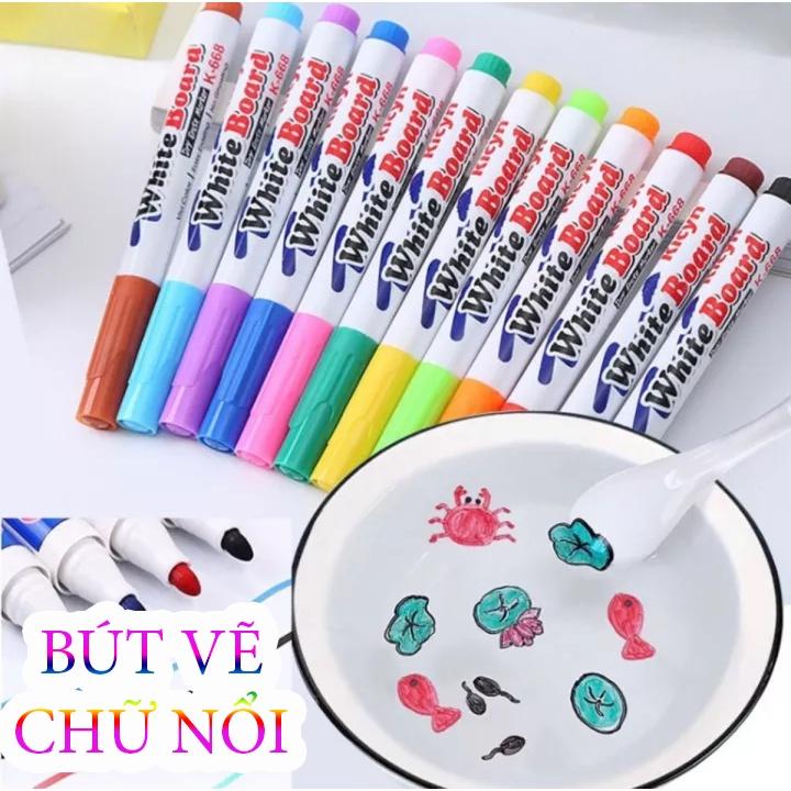 HỘP 12 BÚT VẼ CHỮ NỔI SÁNG TẠO CHO BÉ