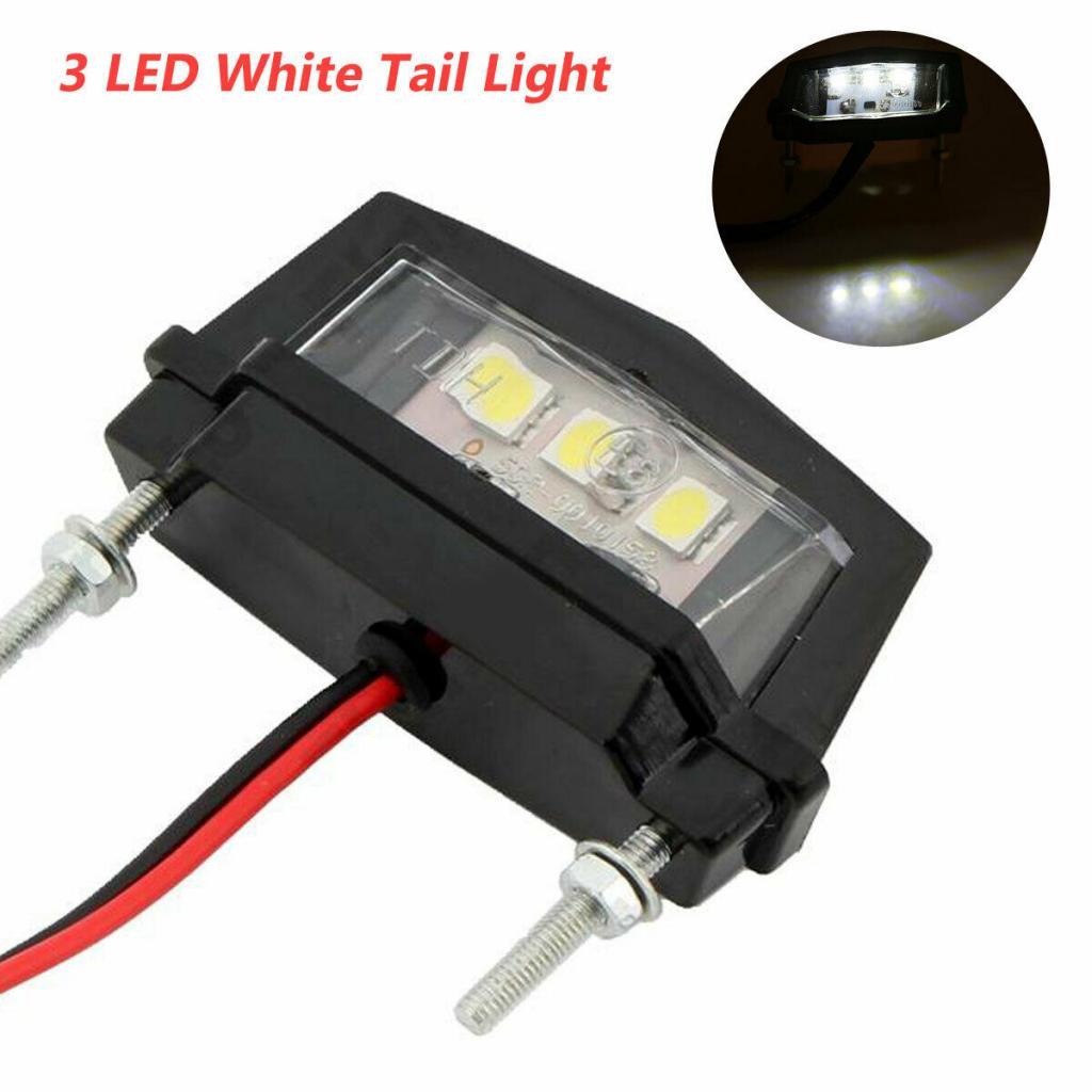 Number   White 3 LED 12V Light Rear Tail Lamp for Motorcycle Motorbike