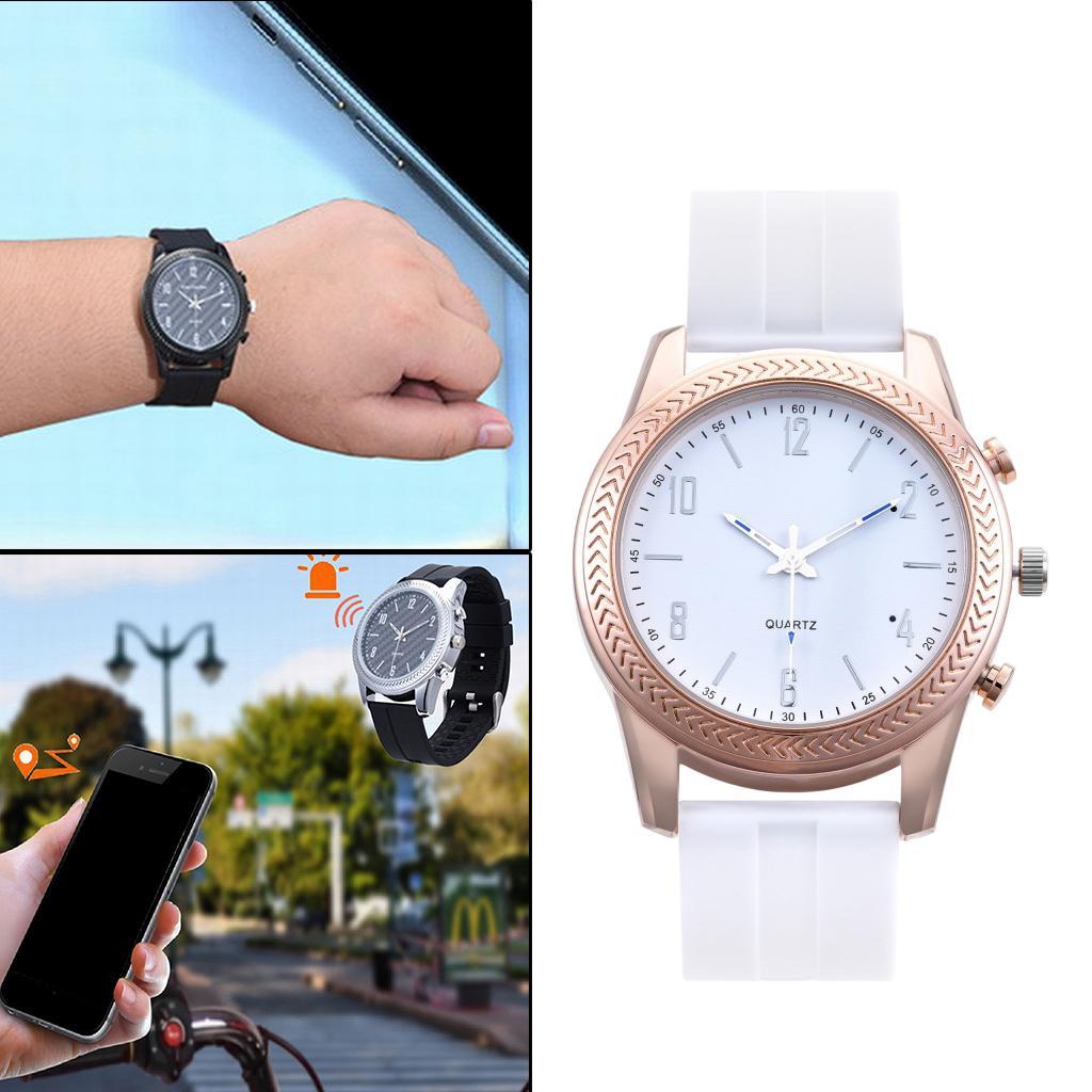 Quartz Bluetooth Speaker Pointer Watch Loudspeaker Waterproof White
