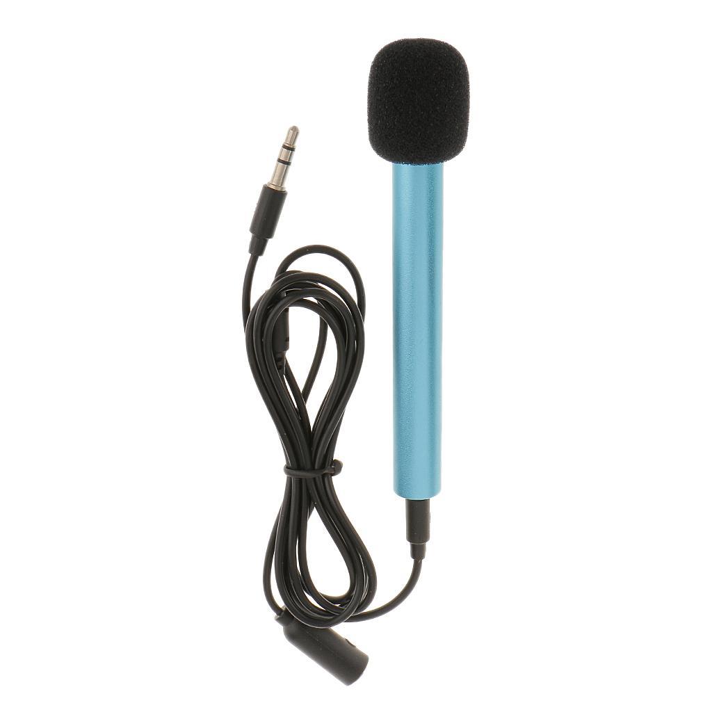 Mini 3.5mm Microphone Mic for Mobile Phone Smartphones Accessories Blue