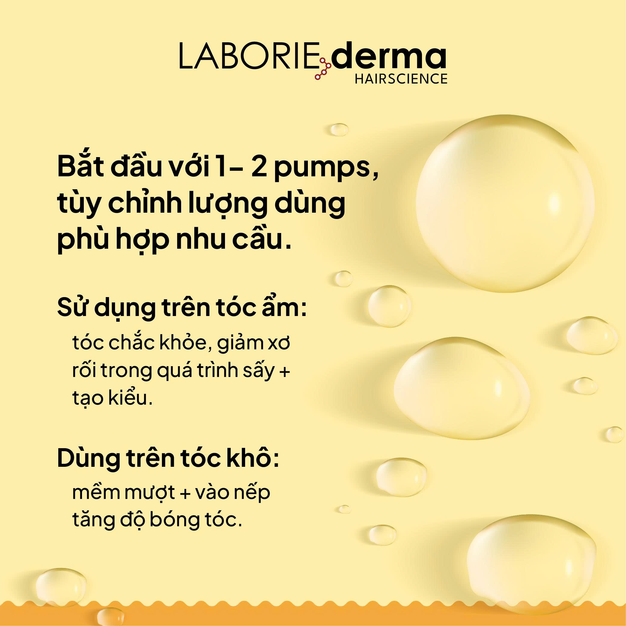 Dầu dưỡng bảo vệ tóc, giúp tóc bóng mượt và chắc khỏe LABORIE derma Lipid Bond Hair Oil - 30ml