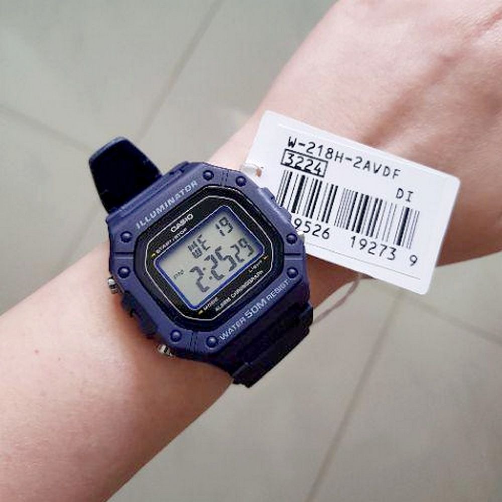 Đồng hồ nam dây nhựa Casio W-218H-2AVDF