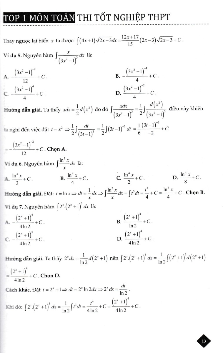 Top 1 THPT Nguyên Hàm - Tích Phân &amp; Ứng Dụng _TCD