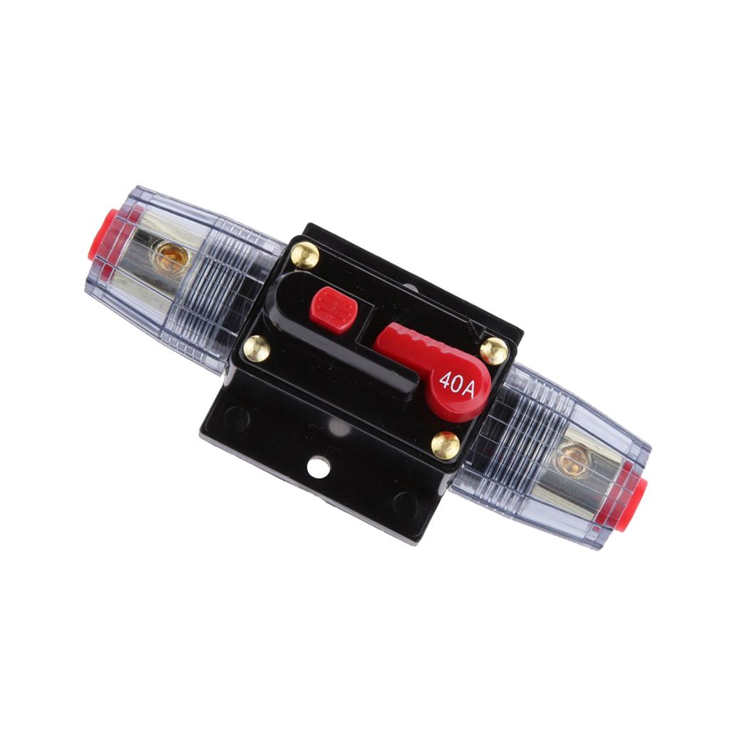 Manual Reset Circuit Breaker 12v/24v Car Auto Boat Audio Fuse Holder