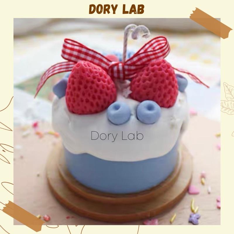 Nến Thơm Bánh Kem HPBD Dâu Tây Handmade, Quà Tặng Ý Nghĩa - Dory Lab