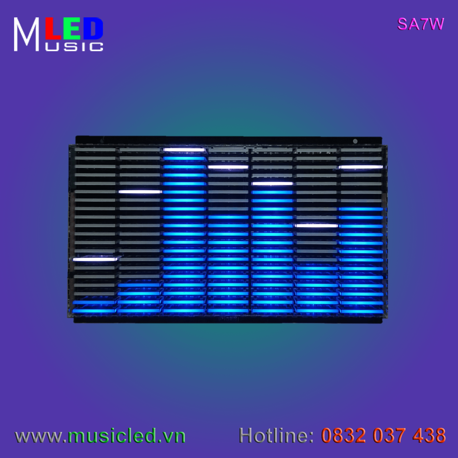 Dàn đèn Music LED nháy theo tần số nhạc 7 cột treo tường