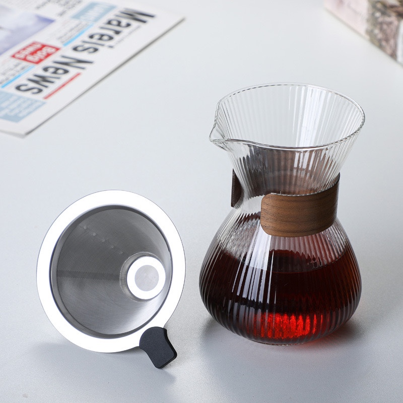 Bộ Bình thủy tinh và phễu pha cà phê cao cấp 400ml