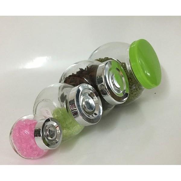 Hũ nghiêng 350ml nắp nhựa bạc