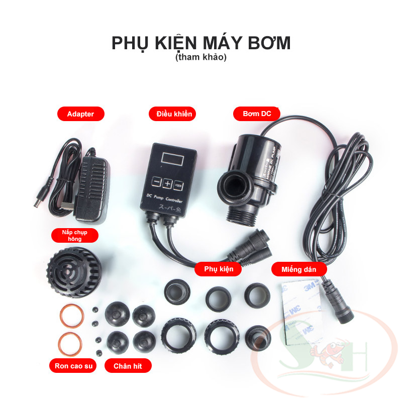 Bơm điện tử Marine DC 650, 1500, 2500, 4000, 6000, 9000, 12000, 15000 pump 24V chống giật điều chỉnh cấp độ bơm bể cá tép thủy sinh