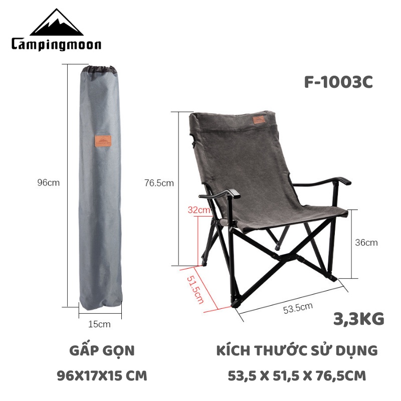 Ghế gấp dã ngoại Campingmoon F-1003C