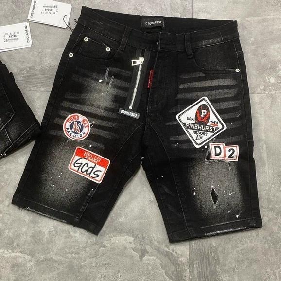 quần short jean nam xanh rách khóa kéo lệch thêu logo siêu đẹp hàng cao cấp