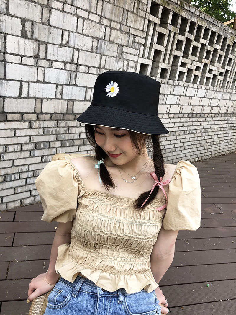 Nón Kết, Mũ Bucket 2 Mặt, Nón Tai Bèo Hoa Cúc Cực Đẹp Siêu Hot MD07