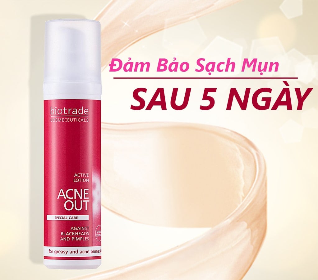 Dung Dịch Chấm Mụn Viêm, Mụn Mủ, Mụn Hoại Tử - Biotrade Acnes Out - Dược Mỹ Phẩm Châu Âu - Hiệu Quả Sau 1 Tuần Sử Dụng - Không Kháng Sinh Không Corticoid - An Toàn Hiệu Quả Không Gây Kích Ứng Da - 60ml