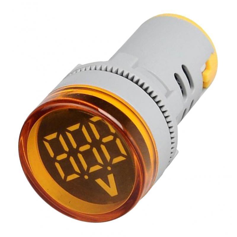 2x Mini Round Digital Voltmeter AC 12-500V Voltage