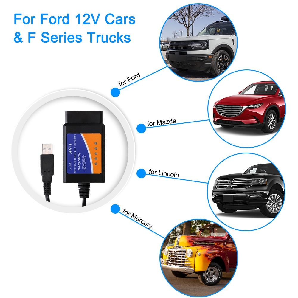 Thiết bị đọc mã chương trình OBD 2 chương trình cho Ford Mazda Lincoln ELM327 USB V1.5