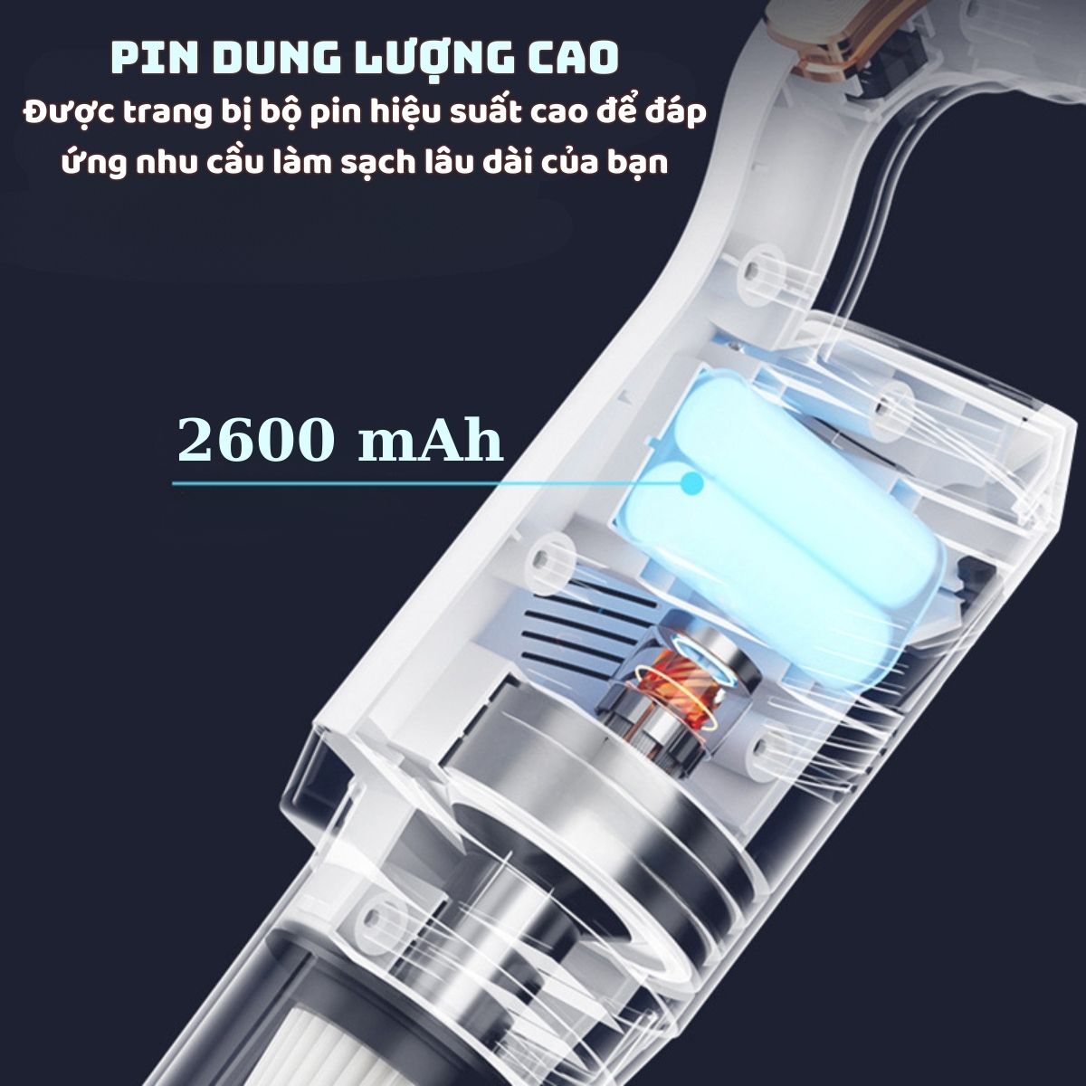 Máy Hút Bụi Cầm Tay Mini Không Dây Pin Sạc, Lực Hút Siêu Mạnh12000PA, Hút Bụi Ô Tô, Giường Nệm, Sofa, Laptop Nhỏ Gọn, Đa Năng, Dễ Sử Dụng