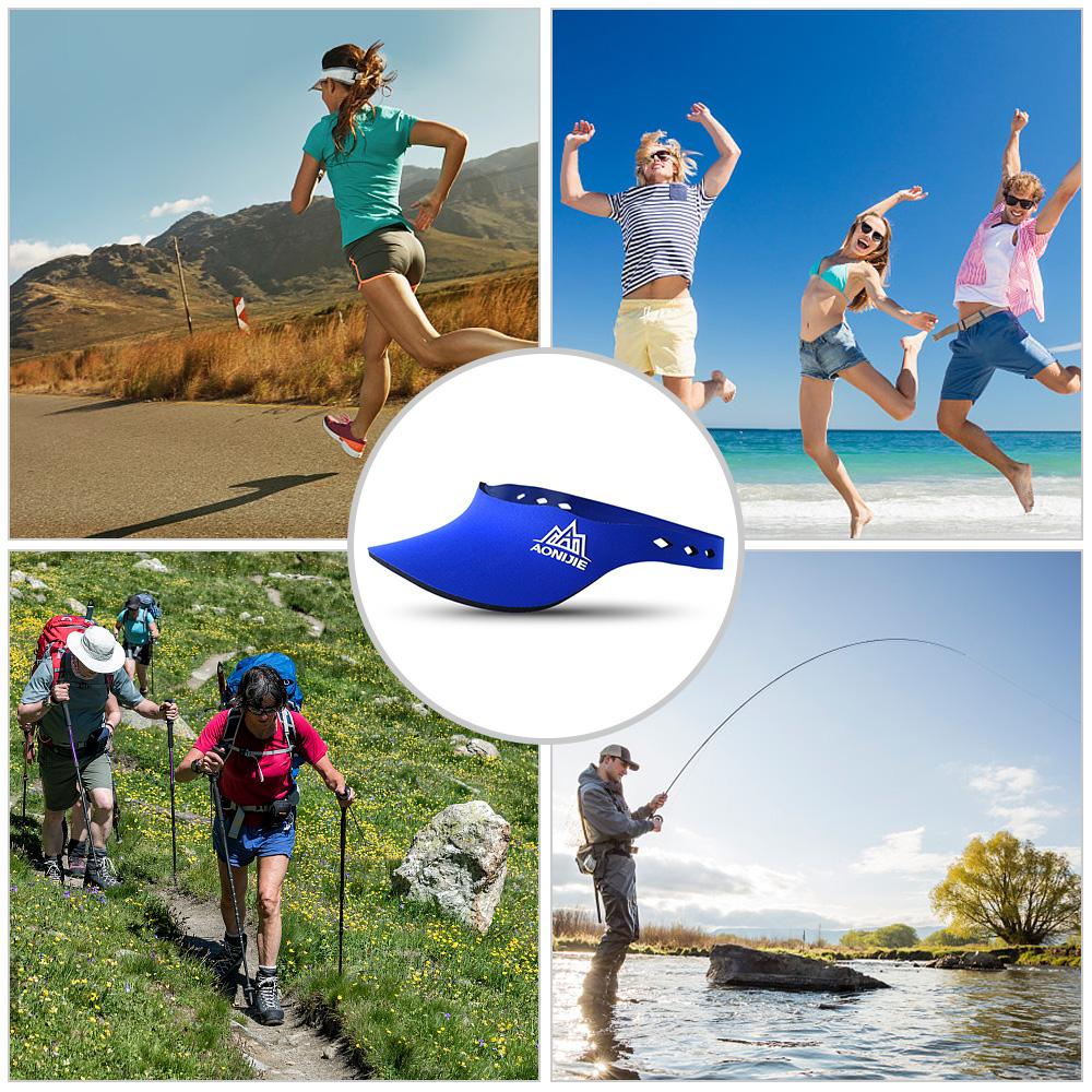 Mũ che nắng hở đầu bằng Vải SBR co giãn mềm và nhẹ có tính năng nhanh khô giúp bạn thoải mái khi chơi thể thao.