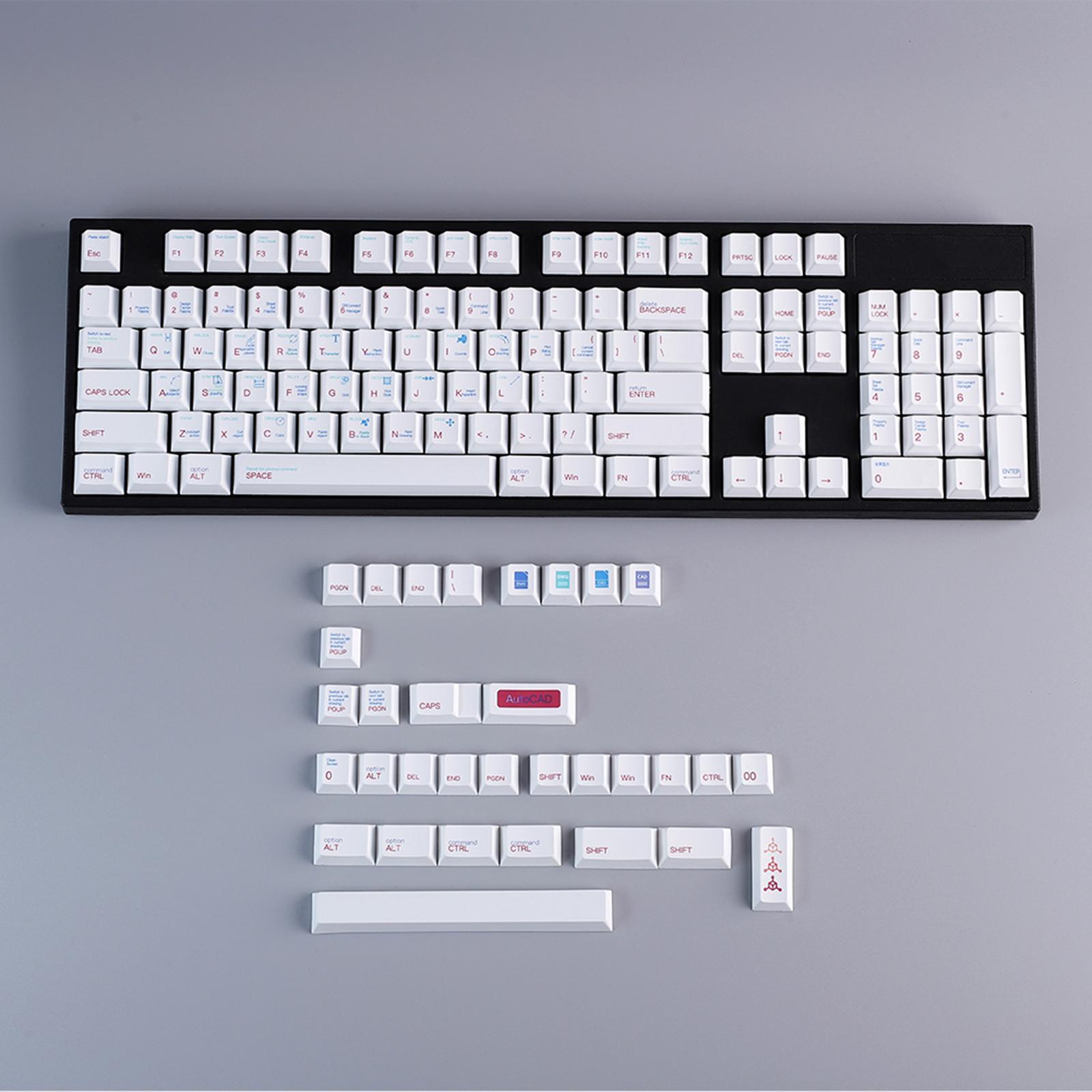 Keycaps Exquisite 136 Keys Dye Sublimation for CHERRY Switch Spare Parts,