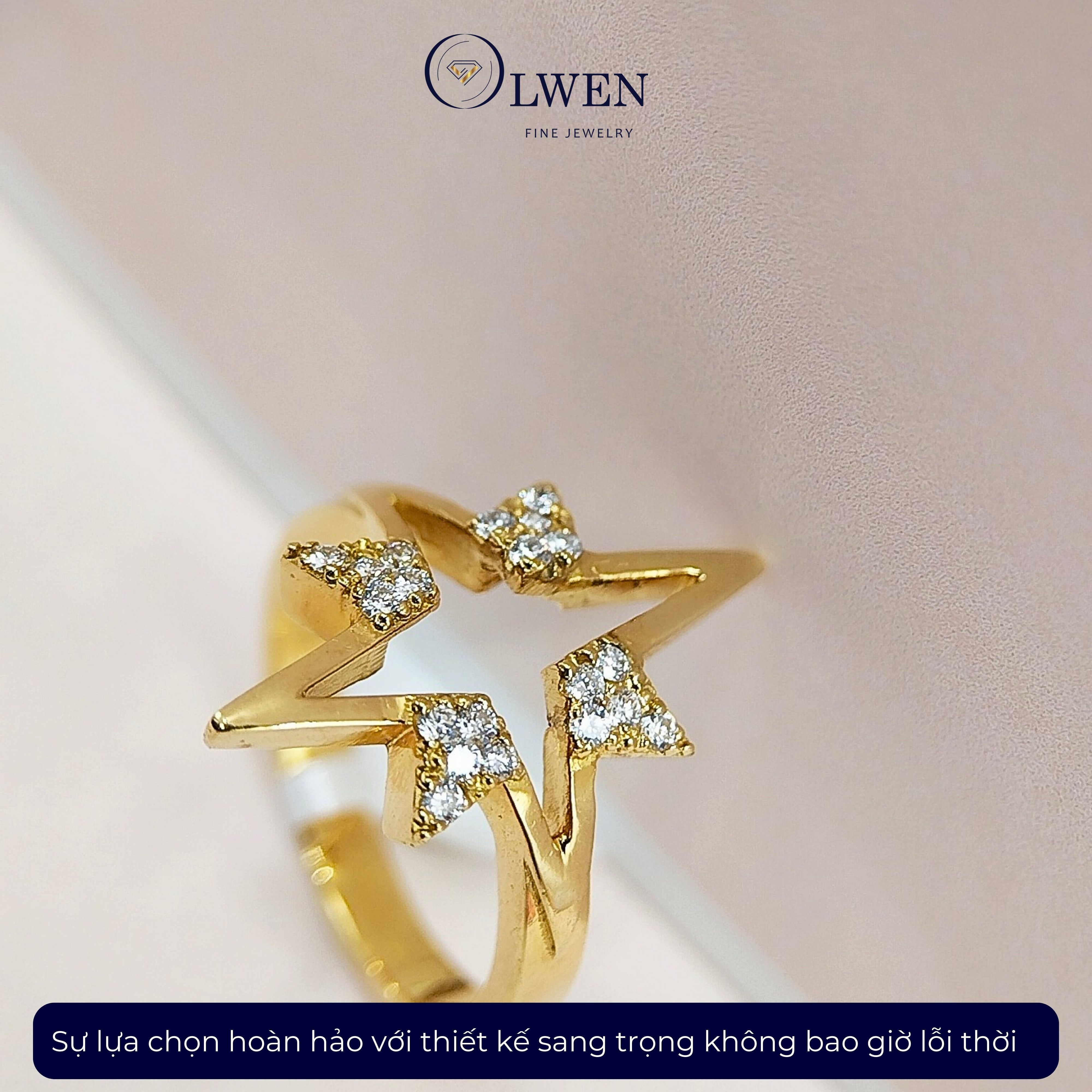 Nhẫn ngôi sao 18K Olwen HA-R000078