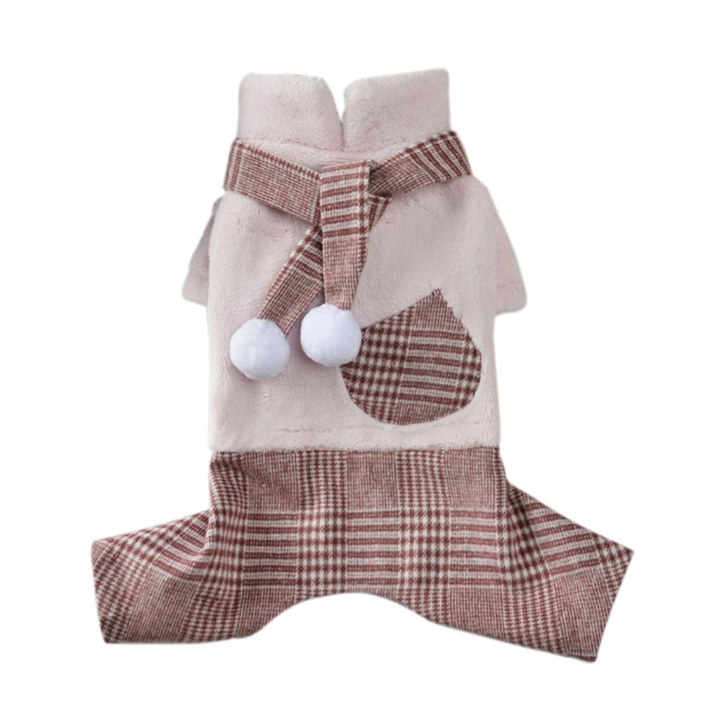 Dog coat dog hoodie clothes winter coat cotton dog clothes-pink, S