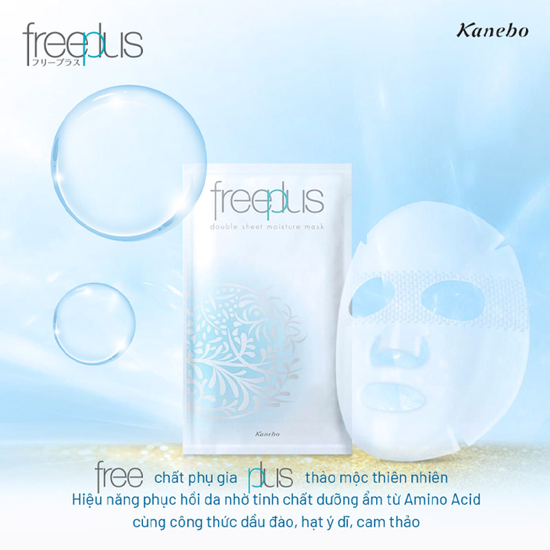 Mặt Nạ Dưỡng Ẩm Dịu Nhẹ Freeplus Double Sheet Moisture Mask