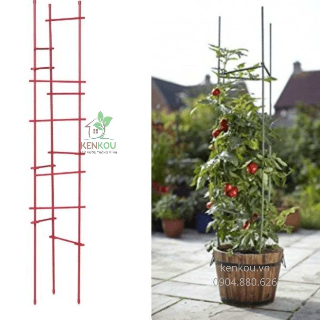 Khung đỡ hoa tam giác cạnh W28cm x H150cm Hàng chính hãng DAIM NHẬT BẢN_Khung cho hoa leo