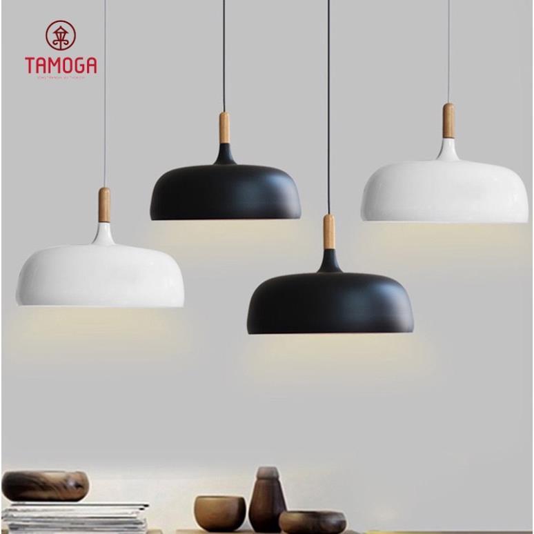Đèn thả trần trang trí núm Gỗ