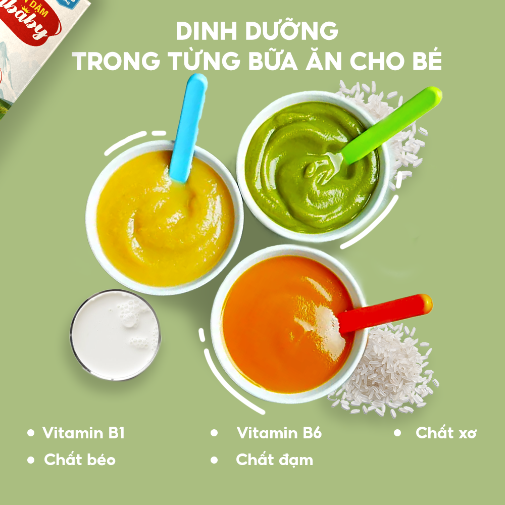 Bột Ăn Dặm Humababy Vị Gạo Thơm - Hộp 10 Gói x 25g