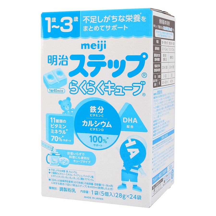 Sữa Meiji 1-3 Dạng Thanh cho trẻ từ 1 tuổi đến 3 tuổi (24 Thanh)