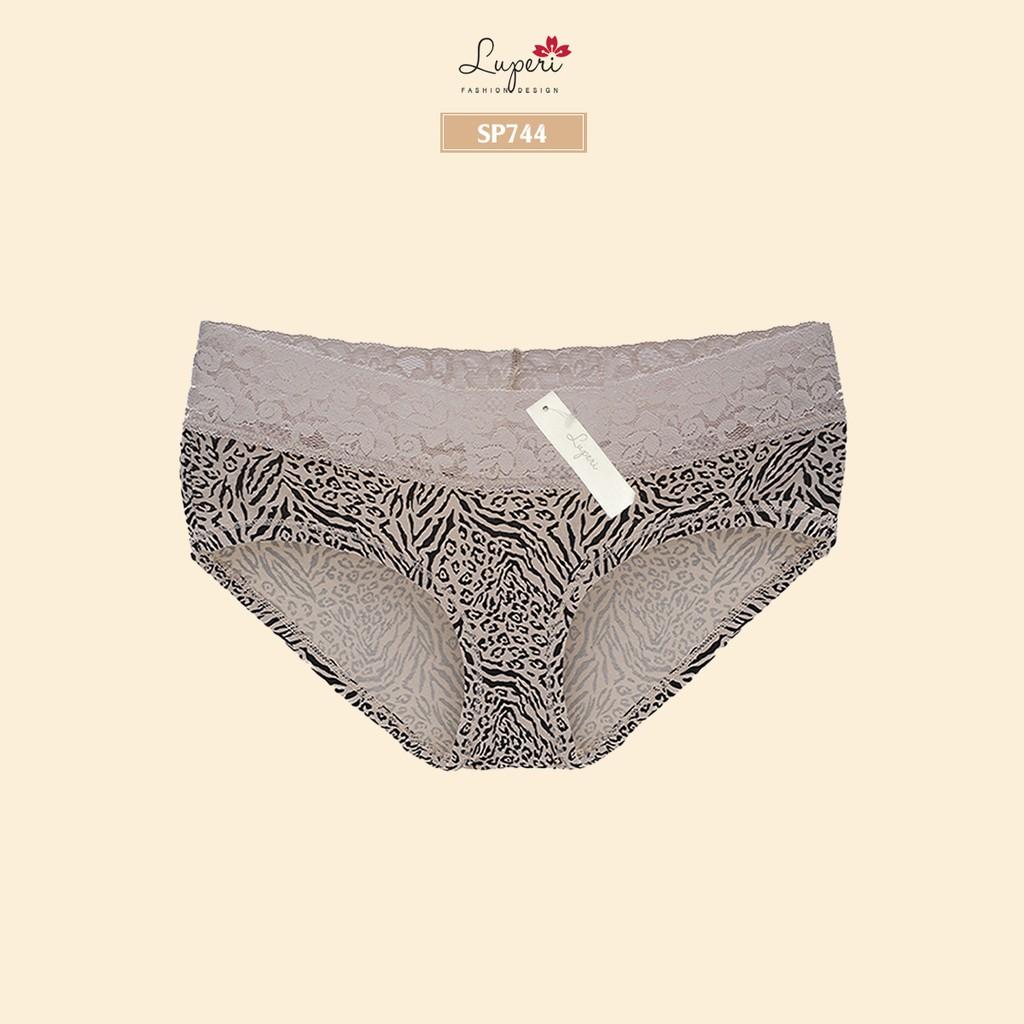 Quần Lót Nữ Lưng Cao LUPERI SP744 Cạp Ren Dáng Bikini Thiết Kế Không Lằn Mông Mềm Mát Thông Thoáng An Toàn Cho Làn Da