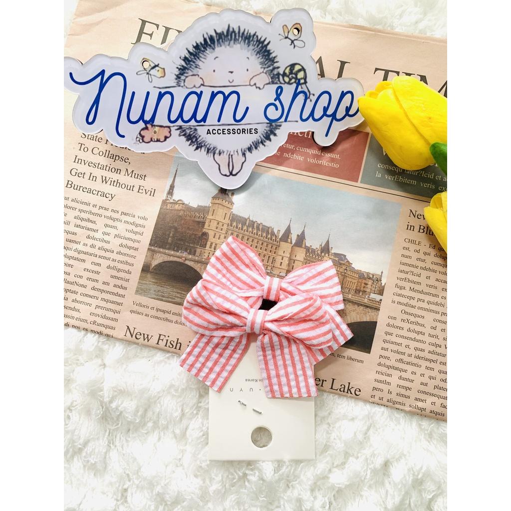 Set 2 - Cột tóc phối nơ carô hàn quốc dễ thương - Nunam shop