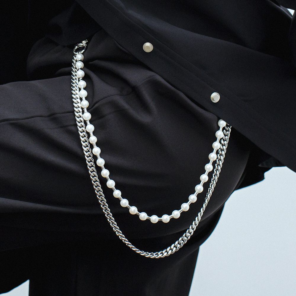 Xích đeo quần chain mix ngọc trai độc đáo
