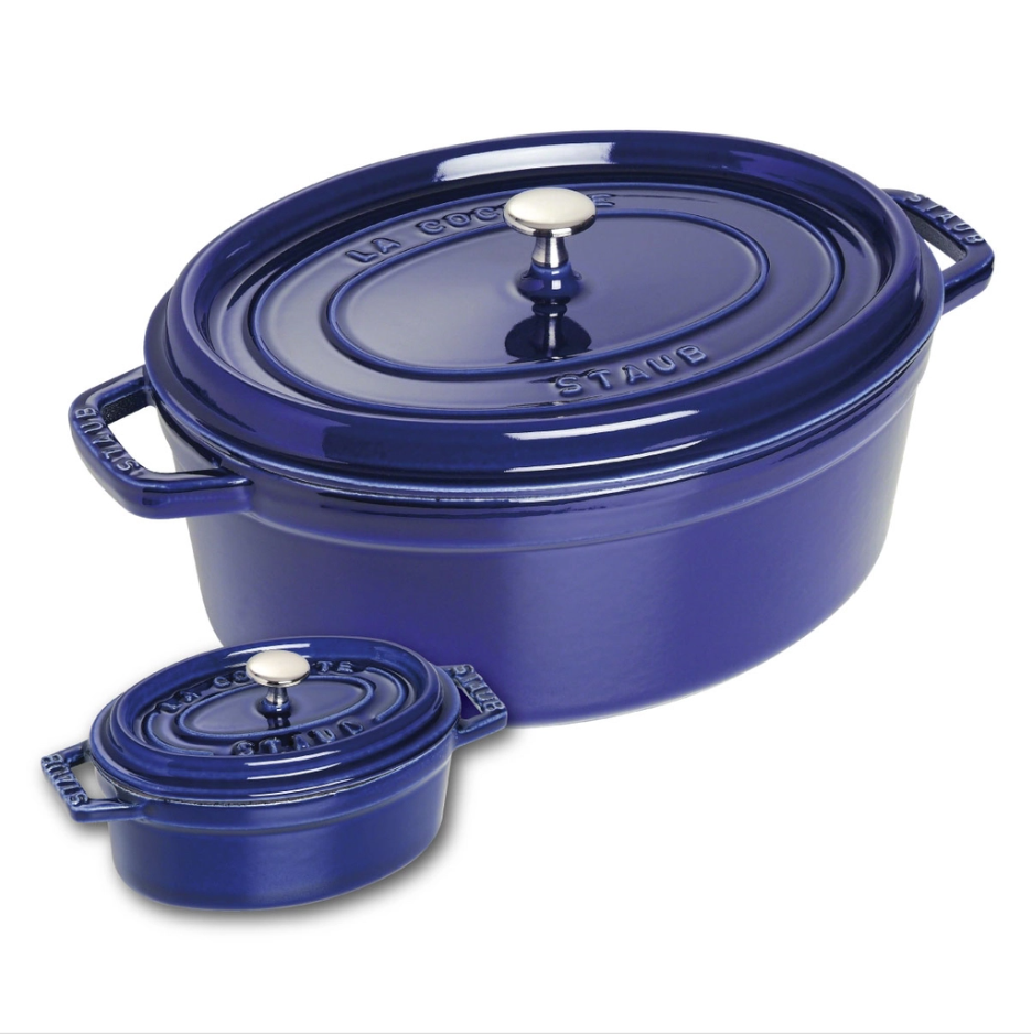 Staub - Nồi oval màu xanh đen - 11cm (0.23L)