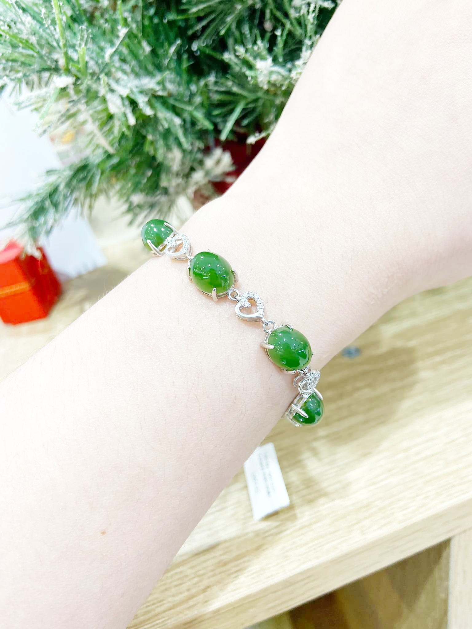 Lắc Tay Ngọc Bích Canada thiên nhiên - MOON Jewelry
