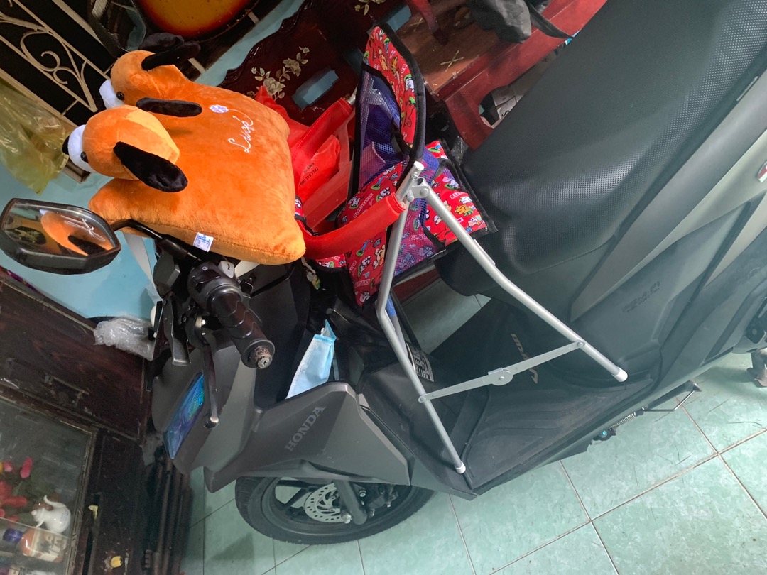 Ghế Ngồi Xe Vario Cho Bé , GHẾ GA XẾP SẮT SƠN TĨNH ĐIỆN