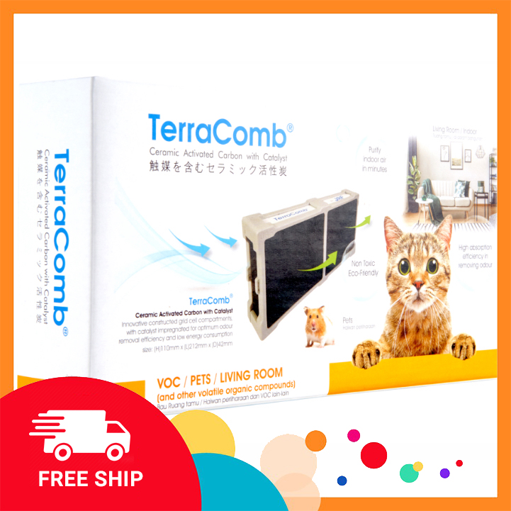 Lọc Khử mùi Thú Cưng/ Phòng Em Bé/ Mùi Nước Tiểu/Phòng Thể Dục - Terracomb Nhật Bản-Japan Air Filter