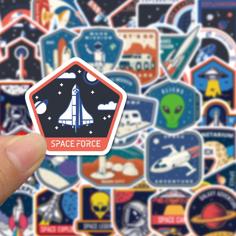 Sticker DU HÀNH VŨ TRỤ SPACE trang trí mũ bảo hiểm,guitar,ukulele,điện thoại,sổ tay,laptop-mẫu S67