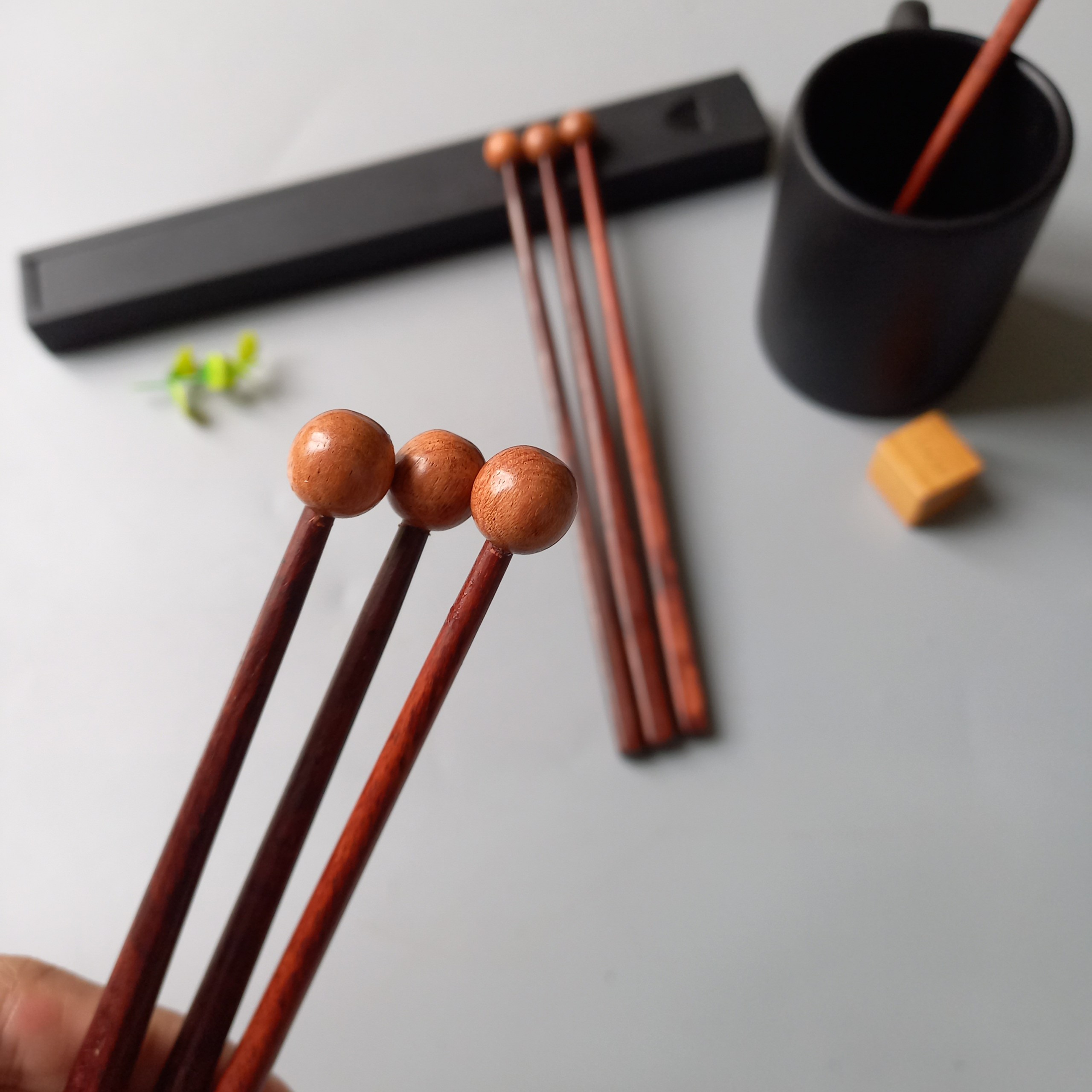 Que Gỗ Khuấy Cà Phê, Đồ Uống Nóng Lạnh, 20cm