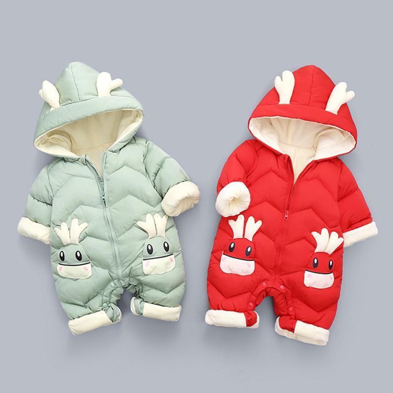 Mới Sinh Ấm Cho Bé Áo Khoác Mùa Đông Có Mũ Trùm Đầu Lớp Phủ Rompers Dày Bộ Trang Phục Jumpsuit Áo Liền Quần Snowsuit Trẻ Em Bé Trai Quần Áo Quần Áo Trẻ Em