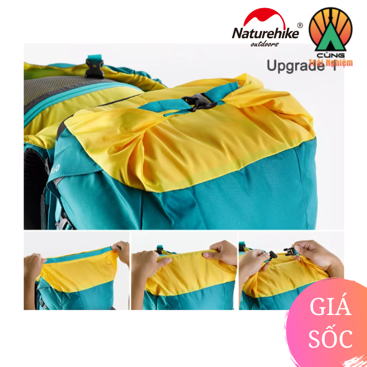 Balo Leo núi Trợ Lực Chuyên Dụng Dã Ngoại Dung Tích 45L Thoáng Khí NatureHike NH18Y045-Q