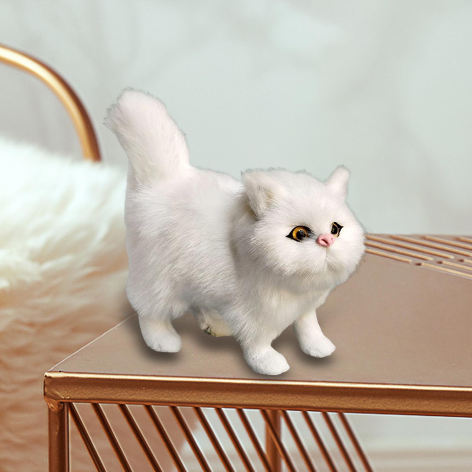 Miniature Simulation Cat Figures Birthday Gift for Dollhouse Desktop