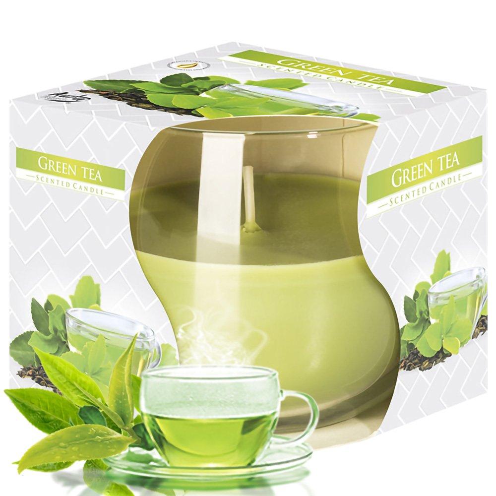 Ly nến thơm tinh dầu Bispol Green Tea 100g QT024783 - hương trà xanh, nến trang trí, thơm phòng, thư giãn, khử mùi