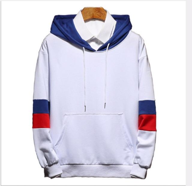 Áo hoodie nam nữ phối hai sọc tay